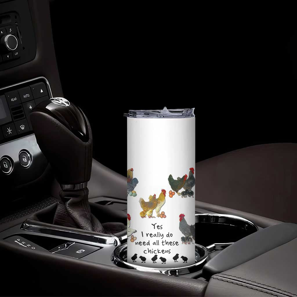 Funny Chicken Gifts Skinny Tumbler Cute Mothers Day Farmhouse Chicken Lovers TB10 Print Your Wear