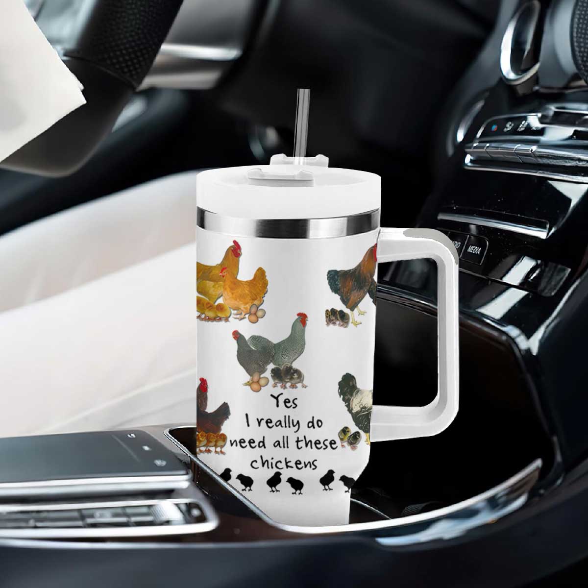Funny Chicken Gifts Tumbler With Handle Cute Mothers Day Farmhouse Chicken Lovers TB10 Print Your Wear