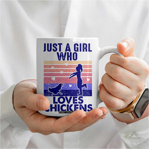 Chicken Gifts Coffee Mug Just A Girl Who Loves Chickens Women Girls TB10 Print Your Wear