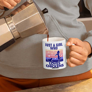 Chicken Gifts Coffee Mug Just A Girl Who Loves Chickens Women Girls TB10 Print Your Wear