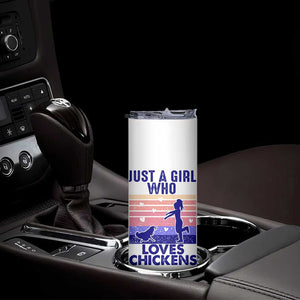 Chicken Gifts Skinny Tumbler Just A Girl Who Loves Chickens Women Girls TB10 Print Your Wear