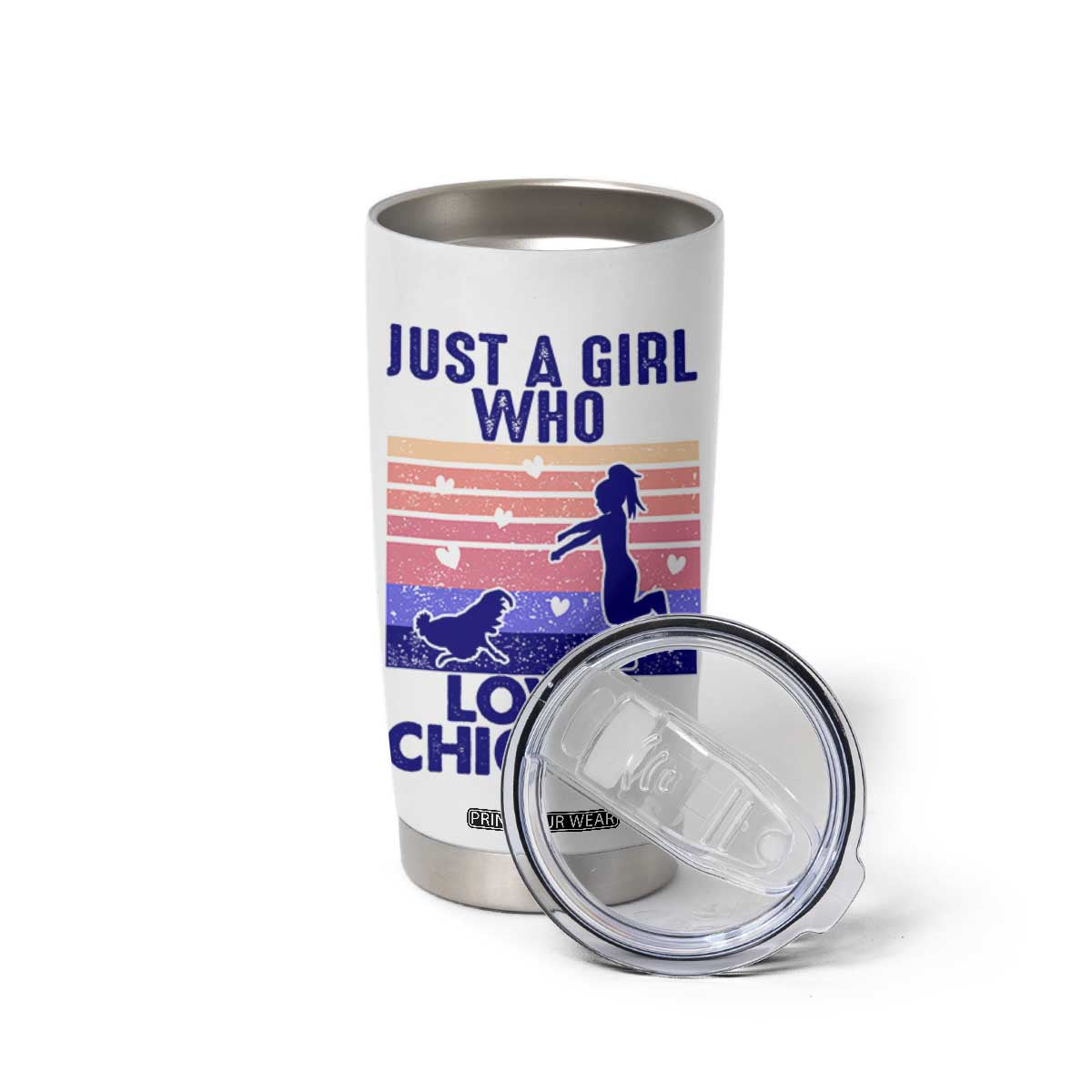 Chicken Gifts Tumbler Cup Just A Girl Who Loves Chickens Women Girls TB10 Print Your Wear