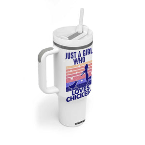 Chicken Gifts Tumbler With Handle Just A Girl Who Loves Chickens Women Girls TB10 Print Your Wear