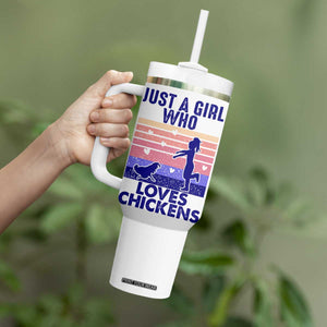 Chicken Gifts Tumbler With Handle Just A Girl Who Loves Chickens Women Girls TB10 Print Your Wear