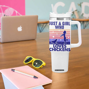Chicken Gifts Tumbler With Handle Just A Girl Who Loves Chickens Women Girls TB10 Print Your Wear