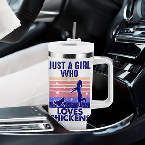 Chicken Gifts Tumbler With Handle Just A Girl Who Loves Chickens Women Girls TB10 Print Your Wear