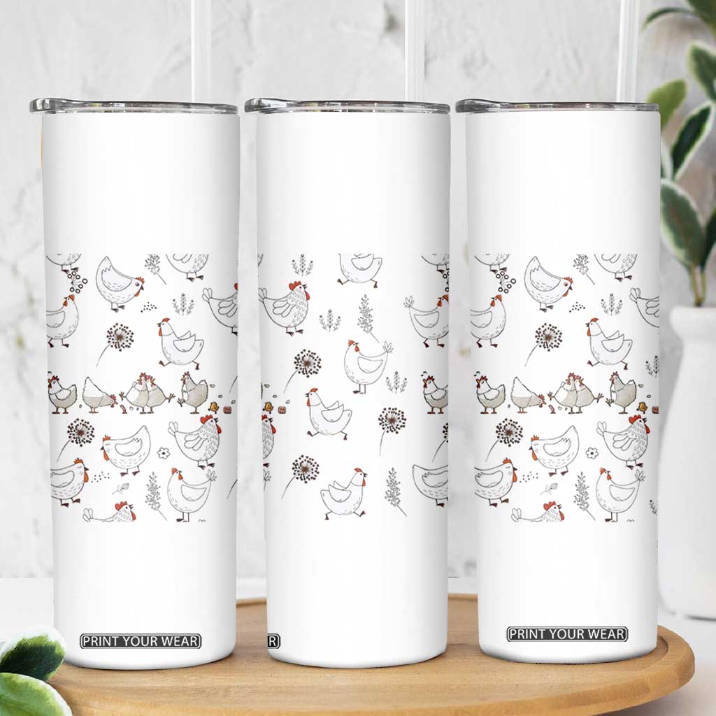 Chickens Lover Skinny Tumbler Farmhouse Chickens Lady Mom Gift TB10 Print Your Wear