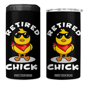 Funny Retirement Gifts 4 in 1 Can Cooler Tumbler Retired Chick Teacher Coworker Farewell 2026 TB10 One Size: 16 oz Black Print Your Wear