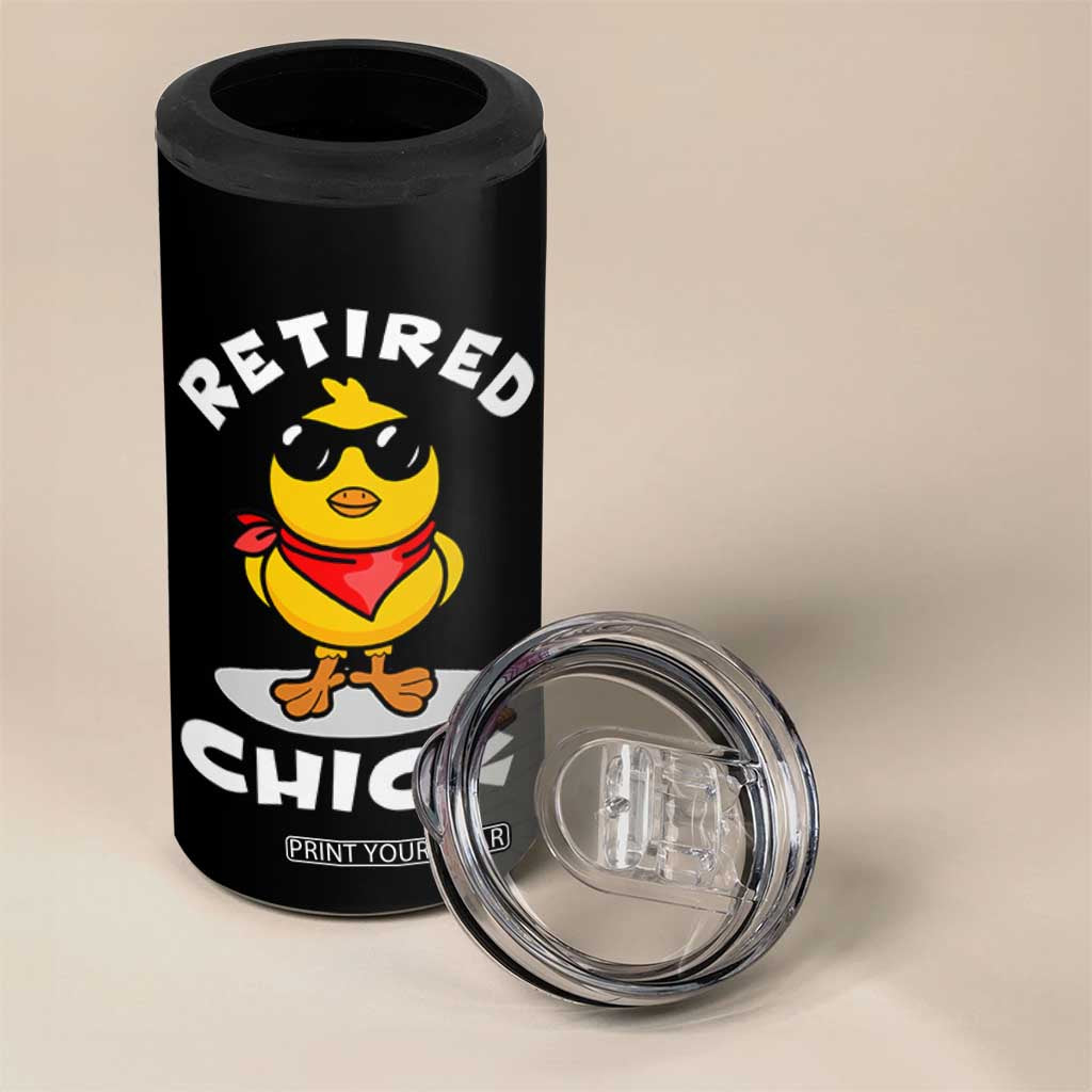 Funny Retirement Gifts 4 in 1 Can Cooler Tumbler Retired Chick Teacher Coworker Farewell 2026 TB10 Print Your Wear