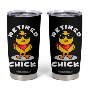 Funny Retirement Gifts Tumbler Cup Retired Chick Teacher Coworker Farewell 2026 TB10 Black Print Your Wear