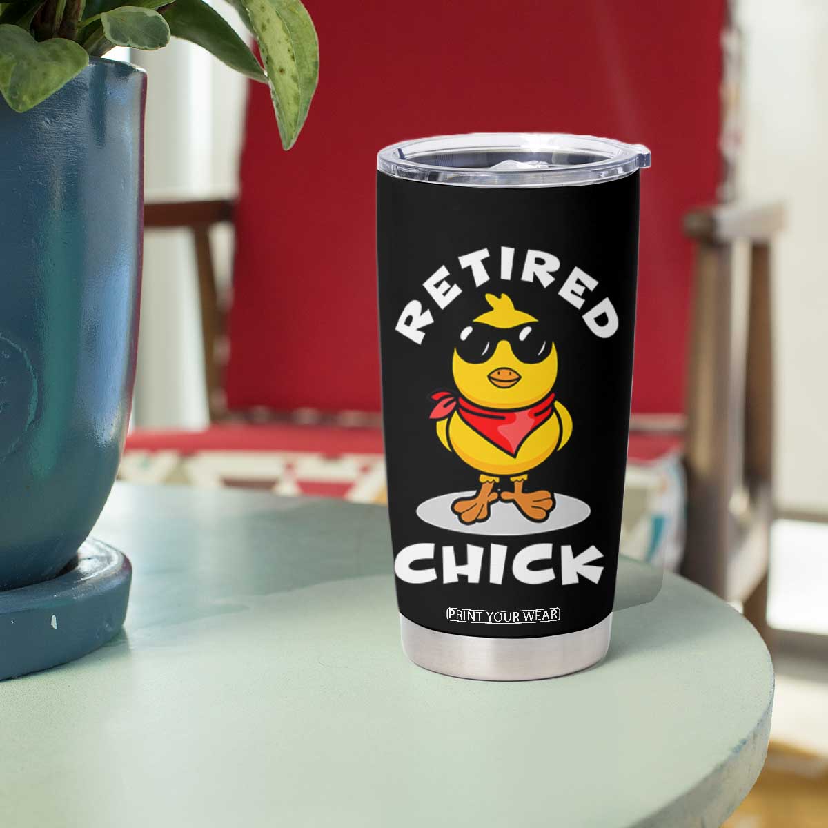 Funny Retirement Gifts Tumbler Cup Retired Chick Teacher Coworker Farewell 2026 TB10 Print Your Wear