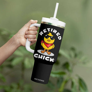Funny Retirement Gifts Tumbler With Handle Retired Chick Teacher Coworker Farewell 2026 TB10 Print Your Wear