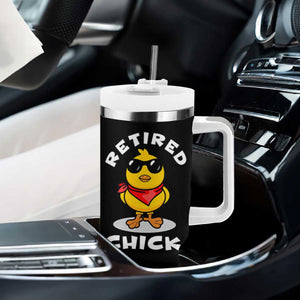 Funny Retirement Gifts Tumbler With Handle Retired Chick Teacher Coworker Farewell 2026 TB10 Print Your Wear