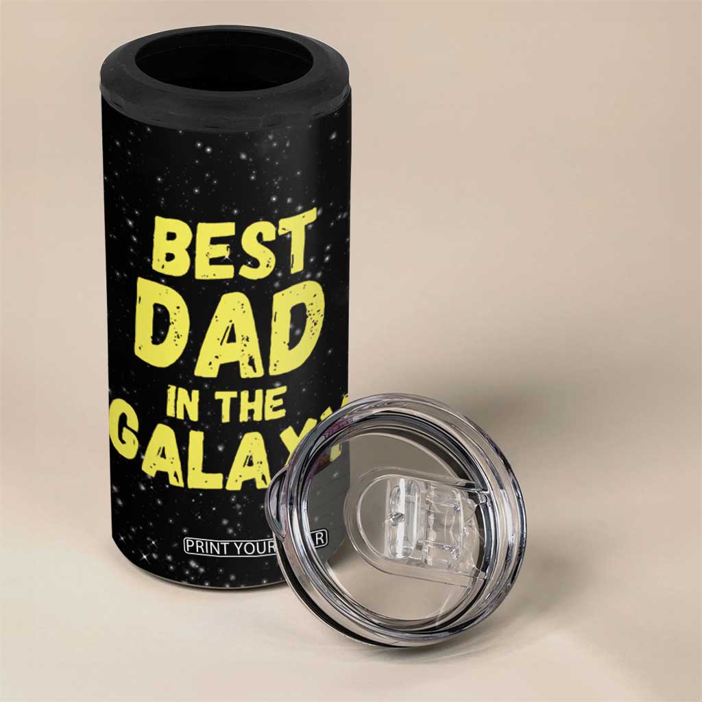 Funny Father's Day Gift For Dad 4 in 1 Can Cooler Tumbler Best Dad In The Galaxy TB10 Print Your Wear