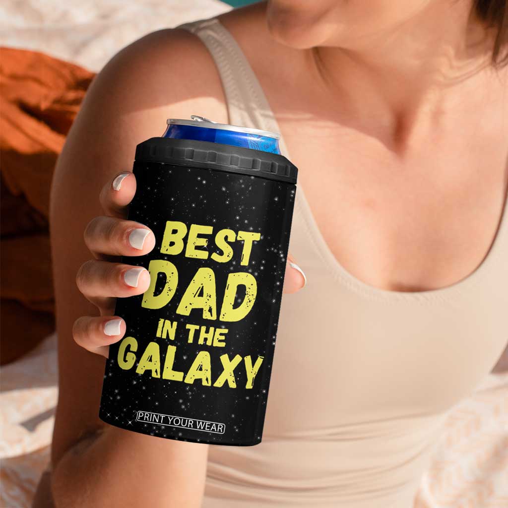 Funny Father's Day Gift For Dad 4 in 1 Can Cooler Tumbler Best Dad In The Galaxy TB10 Print Your Wear