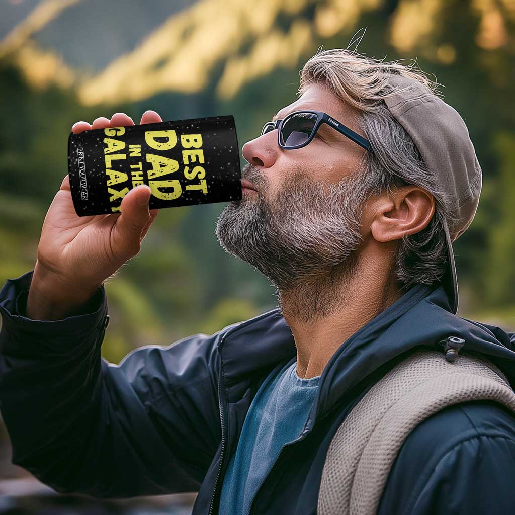 Funny Father's Day Gift For Dad 4 in 1 Can Cooler Tumbler Best Dad In The Galaxy TB10 Print Your Wear