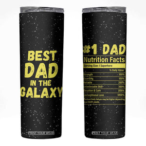 Funny Father's Day Gift For Dad Skinny Tumbler Best Dad In The Galaxy TB10 Black Print Your Wear