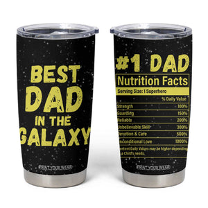 Funny Father's Day Gift For Dad Tumbler Cup Best Dad In The Galaxy TB10 Black Print Your Wear