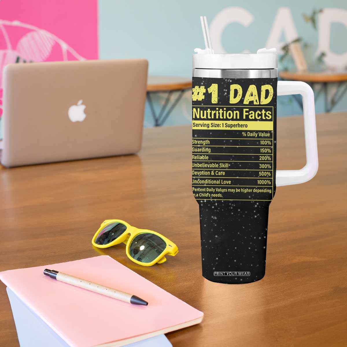 Funny Father's Day Gift For Dad Tumbler With Handle Best Dad In The Galaxy TB10 Print Your Wear