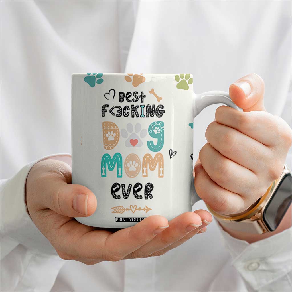 Dog Mom Gifts Coffee Mug Best Fcking Dog Mom Ever Corgi Gag Gifts For New Puppy Fur Baby Owners TB10 Print Your Wear