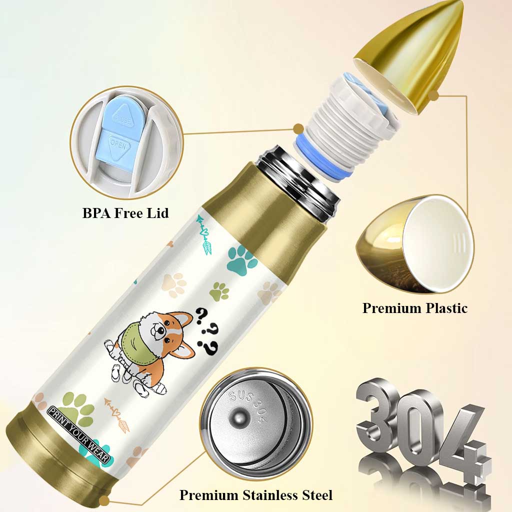 Dog Mom Gifts Bullet Tumbler Best Fcking Dog Mom Ever Corgi Gag Gifts For New Puppy Fur Baby Owners TB10 Print Your Wear