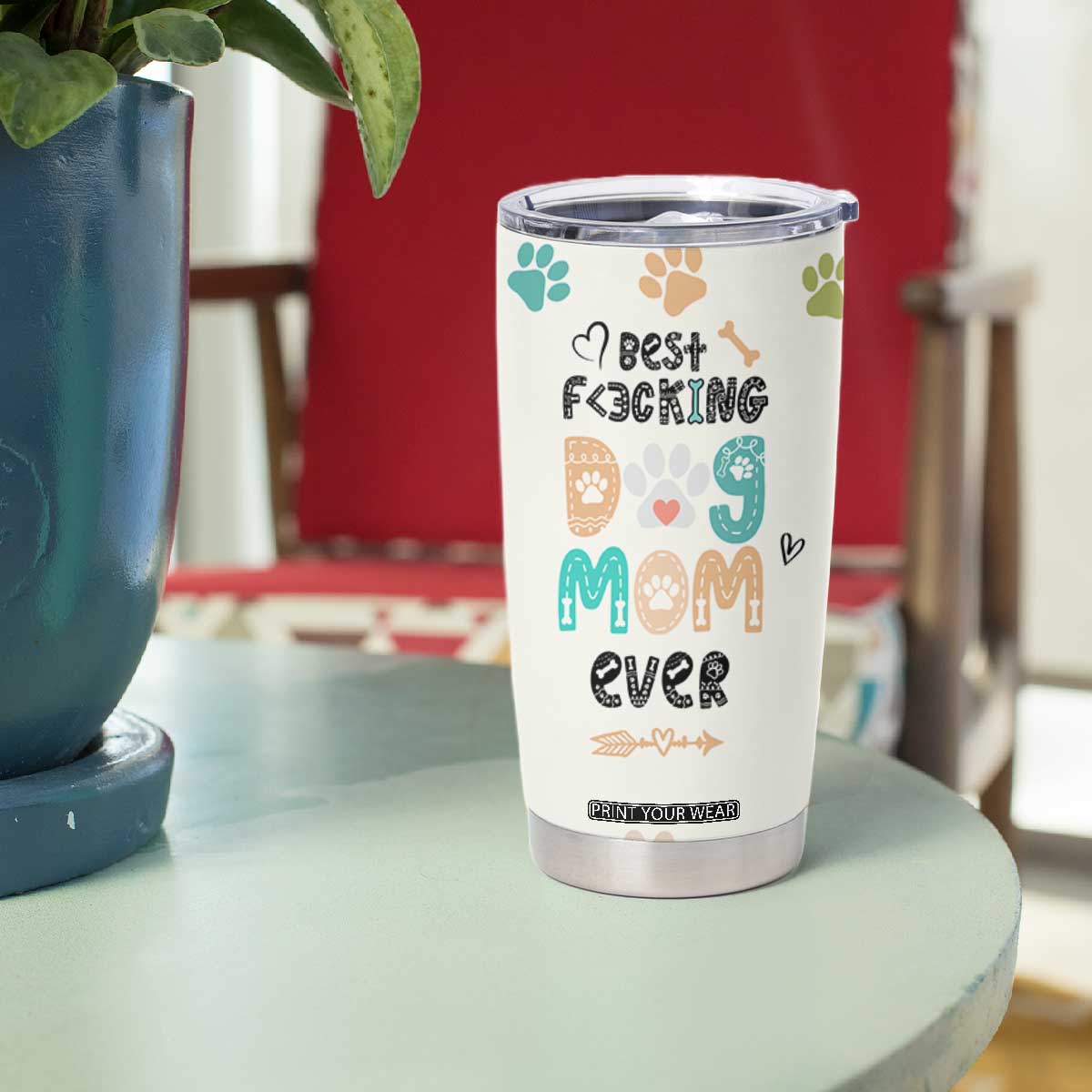Dog Mom Gifts Tumbler Cup Best Fcking Dog Mom Ever Corgi Gag Gifts For New Puppy Fur Baby Owners TB10 Print Your Wear
