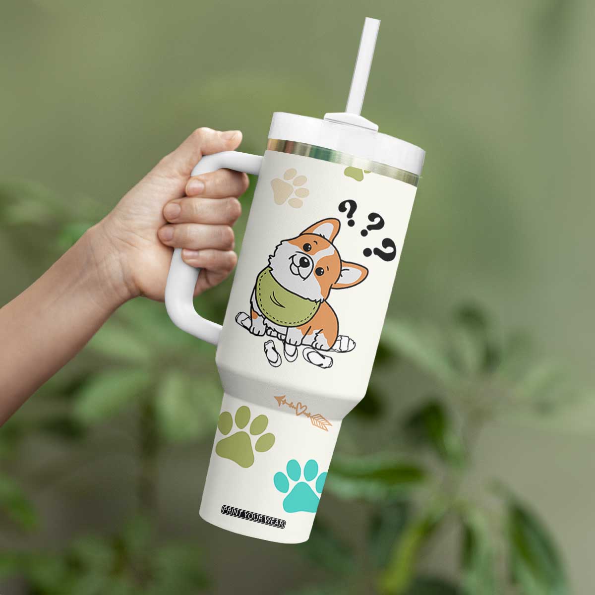 Dog Mom Gifts Tumbler With Handle Best Fcking Dog Mom Ever Corgi Gag Gifts For New Puppy Fur Baby Owners TB10 Print Your Wear