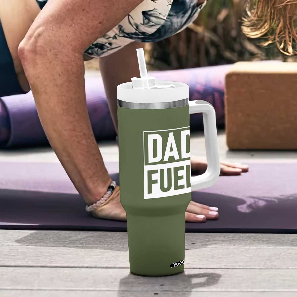 Dad Fuel Tumbler With Handle Fathers Day Gift For Dad From Daughter Son TB10 Print Your Wear