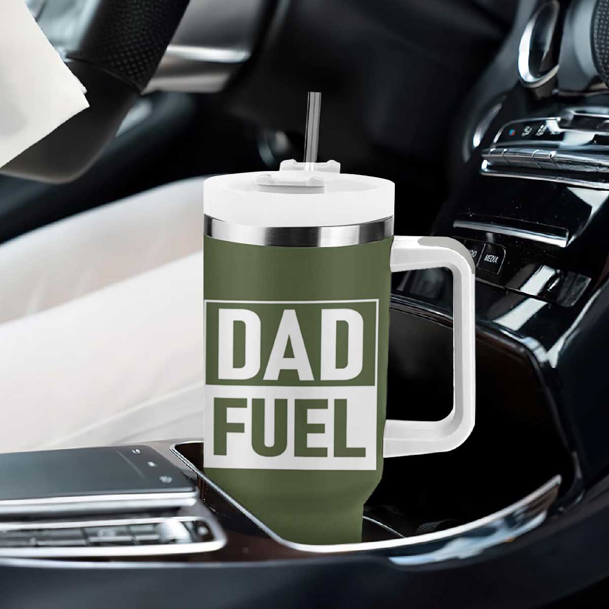 Dad Fuel Tumbler With Handle Fathers Day Gift For Dad From Daughter Son TB10 Print Your Wear