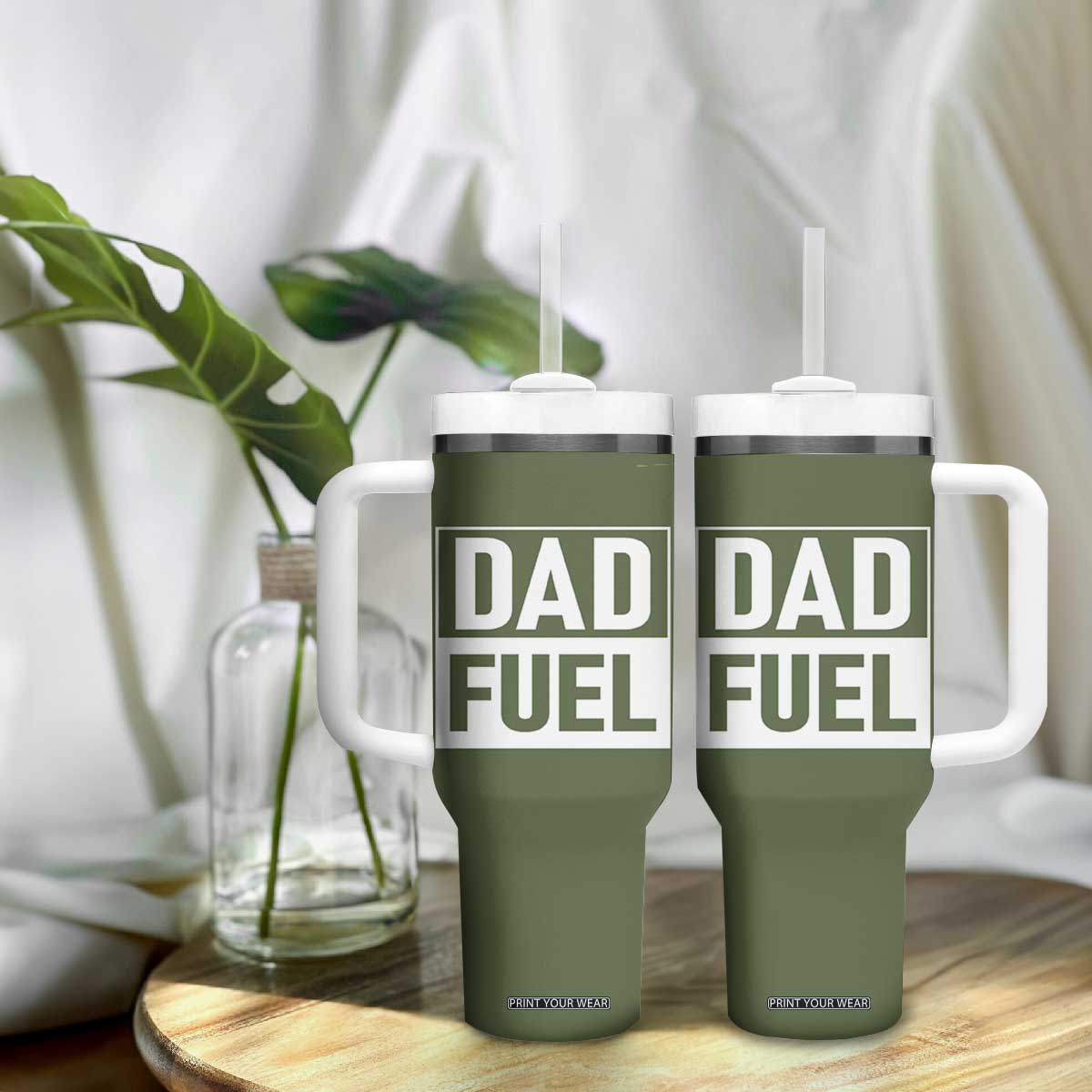 Dad Fuel Tumbler With Handle Fathers Day Gift For Dad From Daughter Son TB10 Print Your Wear