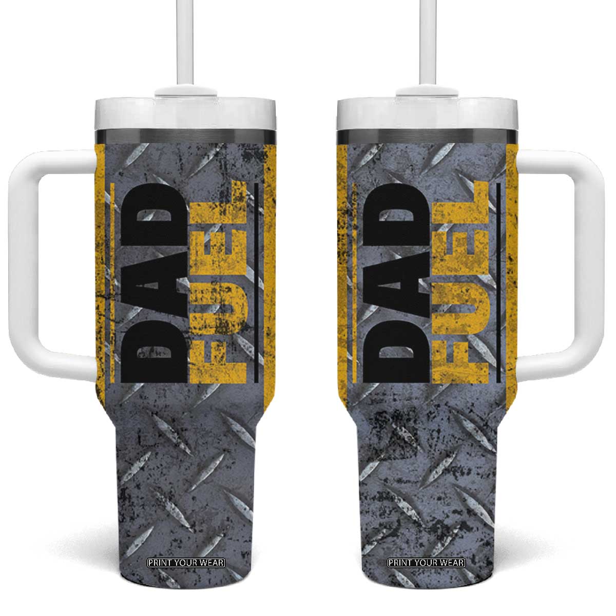 Dad Fuel Tumbler With Handle Mechanic Fathers Day Gift For Dad From Daughter Son TB10 One Size: 40 oz Grey Print Your Wear