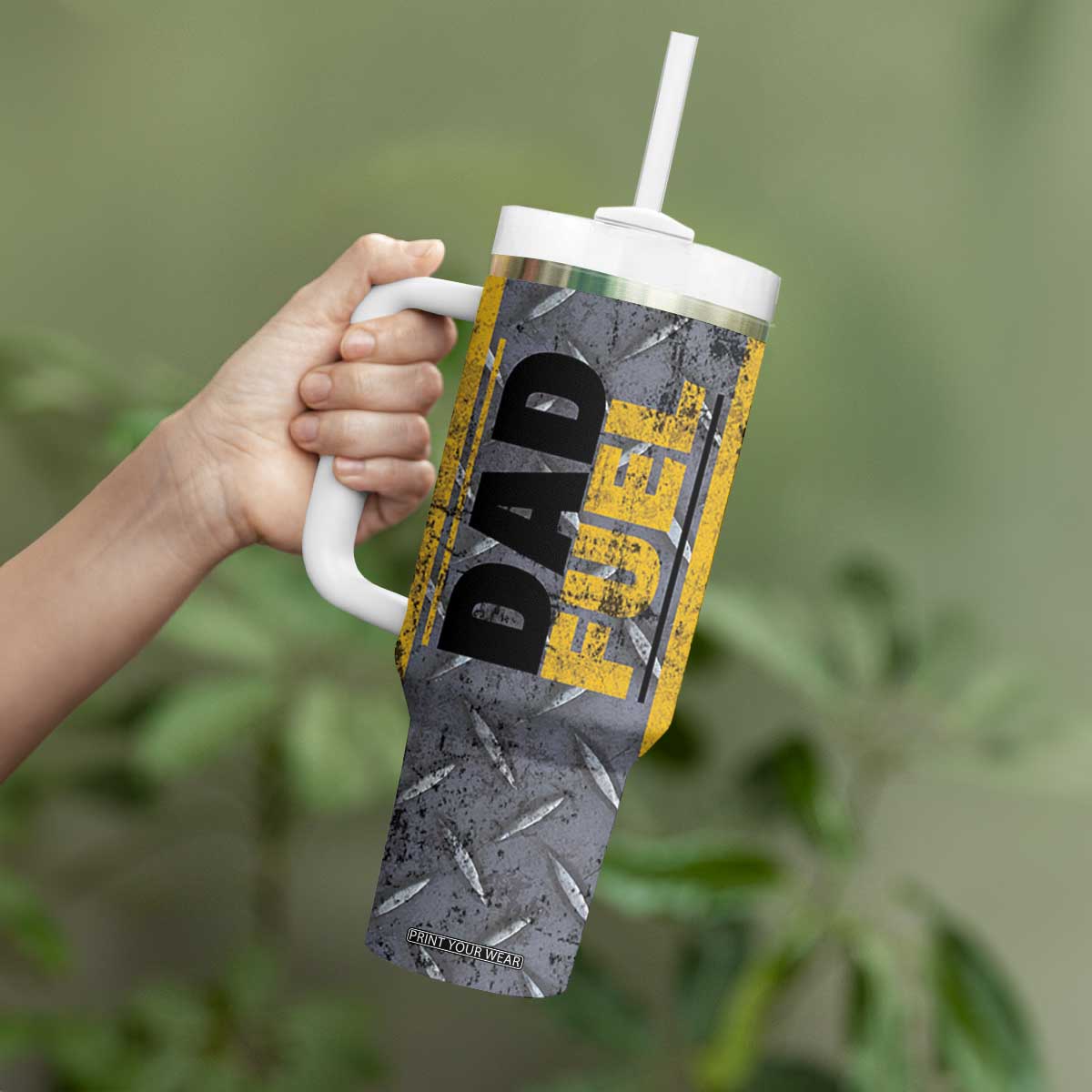 Dad Fuel Tumbler With Handle Mechanic Fathers Day Gift For Dad From Daughter Son TB10 Print Your Wear