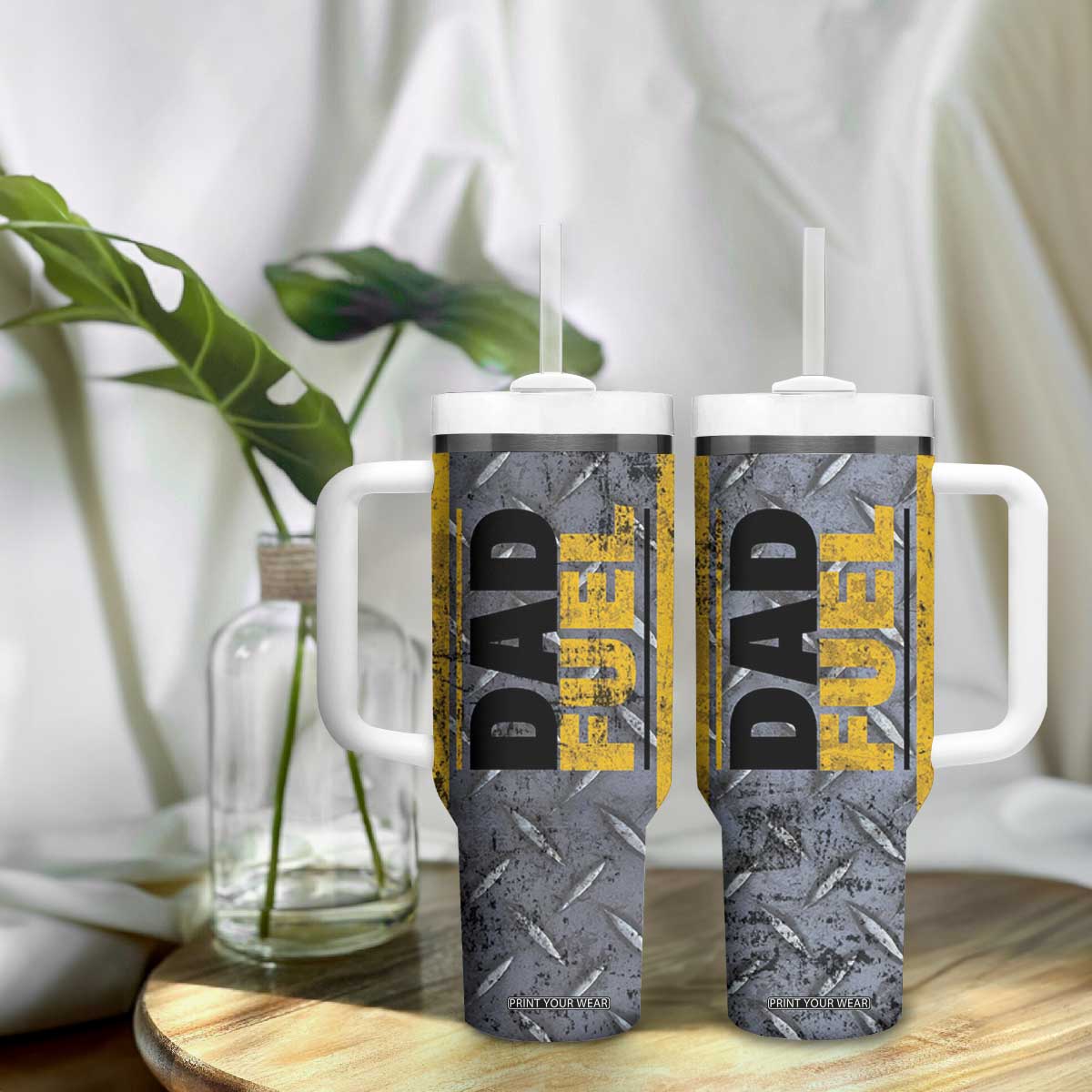 Dad Fuel Tumbler With Handle Mechanic Fathers Day Gift For Dad From Daughter Son TB10 Print Your Wear