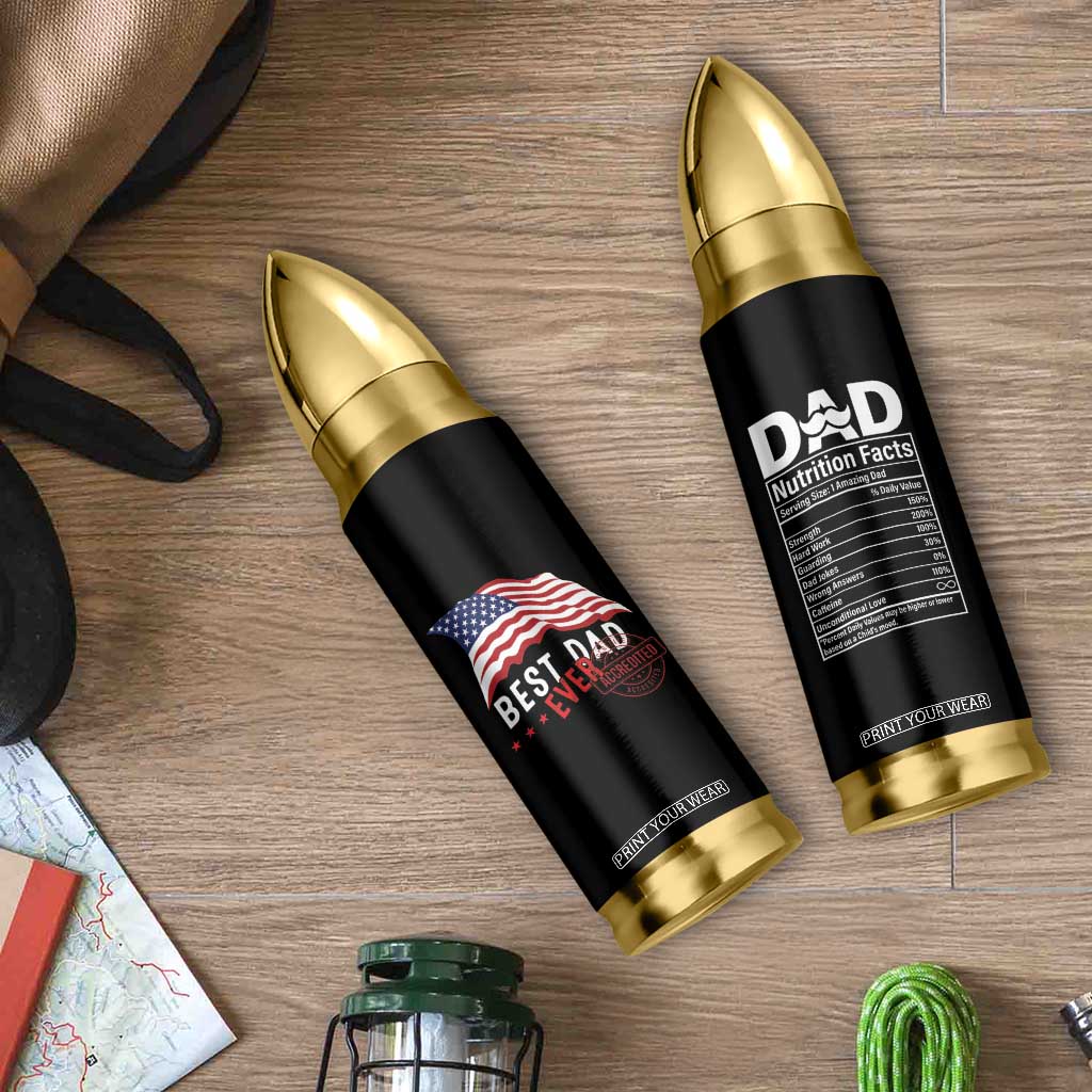 Dad Bullet Tumbler Best Dad Ever Gifts For Fathers Day American Flag TB10 Print Your Wear