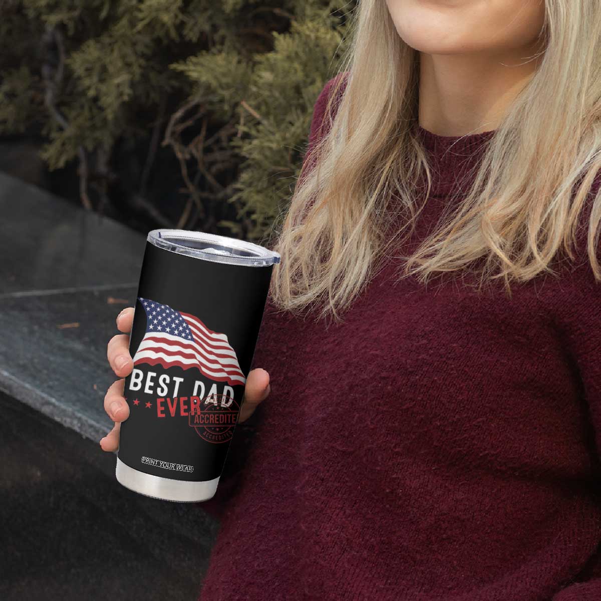 Dad Tumbler Cup Best Dad Ever Gifts For Fathers Day American Flag TB10 Print Your Wear