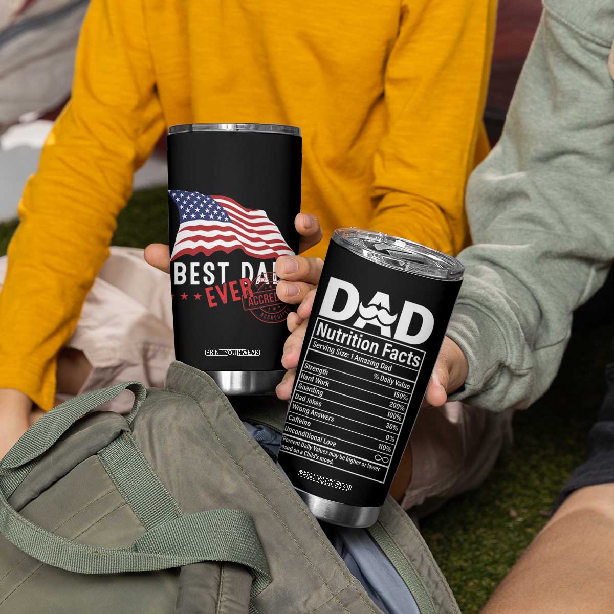 Dad Tumbler Cup Best Dad Ever Gifts For Fathers Day American Flag TB10 Print Your Wear