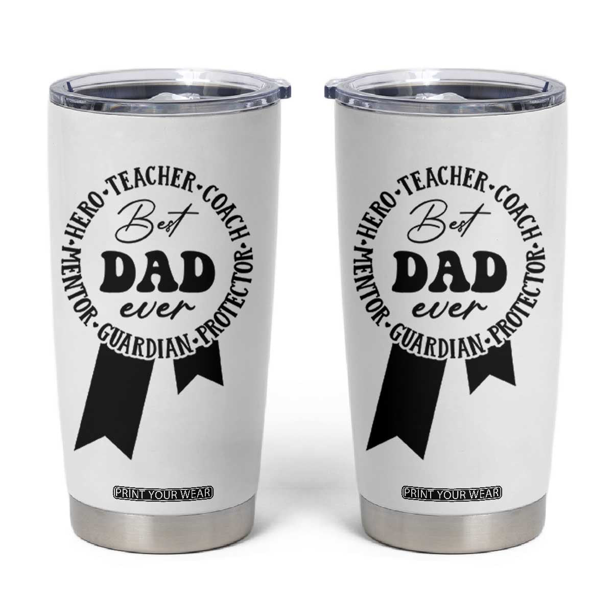Best Dad Tumbler Cup Gifts for Dad from Daughter Son Kids Present for Fathers Day TB10 White Print Your Wear