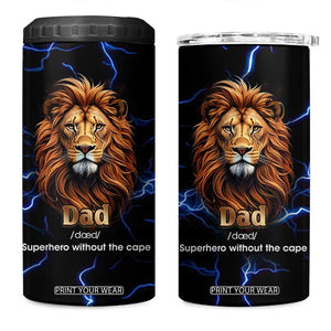 Funny Father's Day Gift For Dad 4 in 1 Can Cooler Tumbler Superhero Superdad Fathers Day Gifts for Dad from Daughter Son TB10 One Size: 16 oz Black Print Your Wear