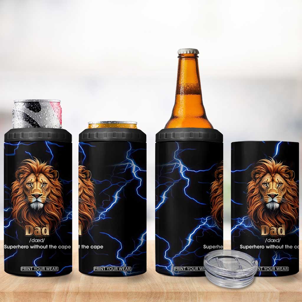 Funny Father's Day Gift For Dad 4 in 1 Can Cooler Tumbler Superhero Superdad Fathers Day Gifts for Dad from Daughter Son TB10 Print Your Wear