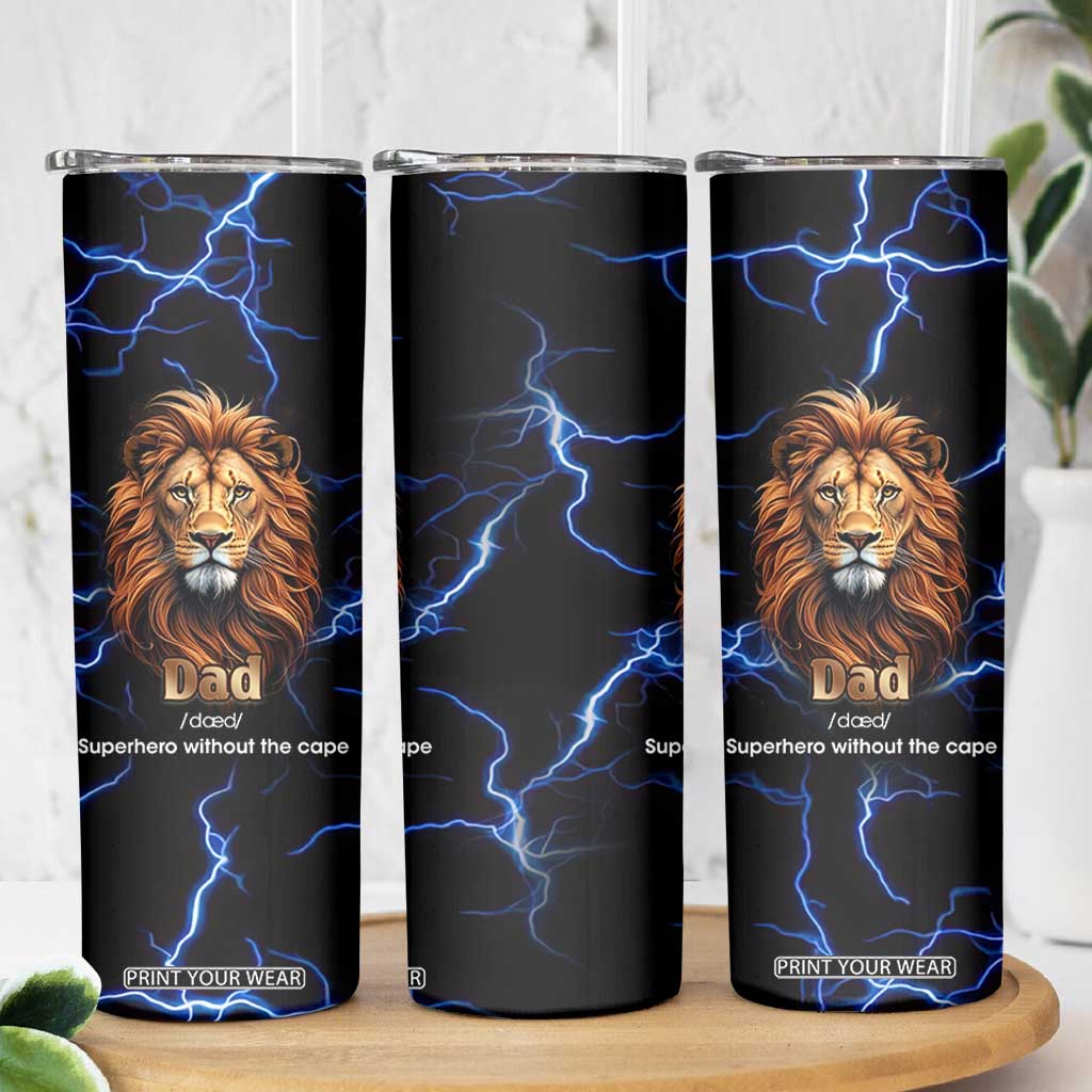 Funny Father's Day Gift For Dad Skinny Tumbler Superhero Superdad Fathers Day Gifts for Dad from Daughter Son TB10 Print Your Wear