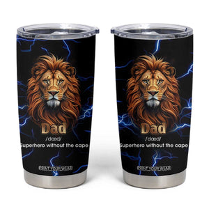 Funny Father's Day Gift For Dad Tumbler Cup Superhero Superdad Fathers Day Gifts for Dad from Daughter Son TB10 Black Print Your Wear