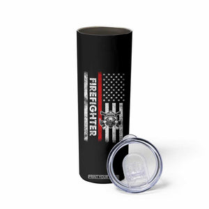 Funny Firefighter Gifts Skinny Tumbler Where My Hose At American Flag TB10 Print Your Wear
