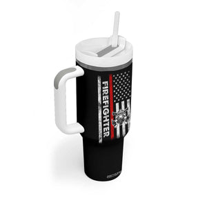 Funny Firefighter Gifts Tumbler With Handle Where My Hose At American Flag TB10 Print Your Wear