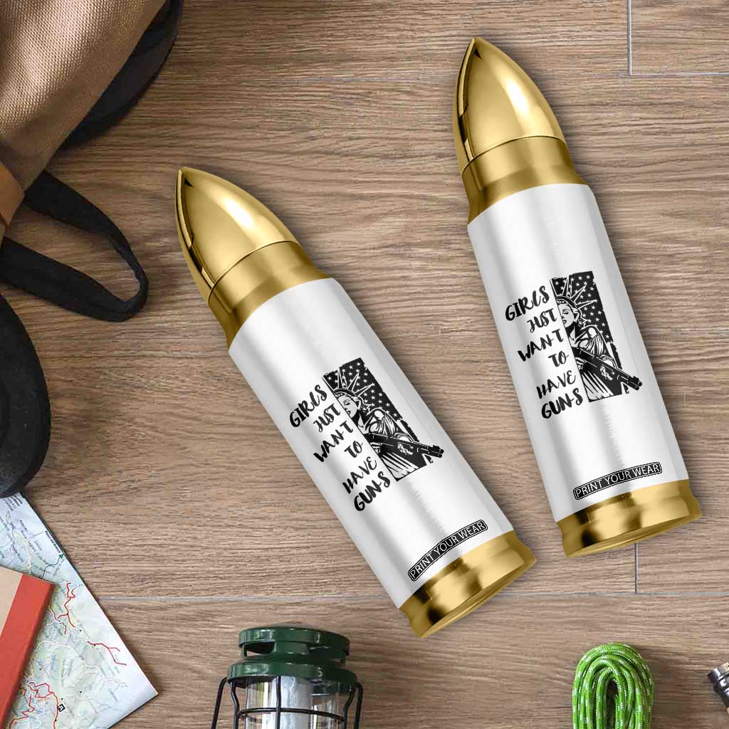 Gun Lovers Gifts For Women Bullet Tumbler Girls Just Want To Have Guns American Flag TB10 Print Your Wear