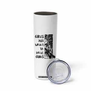 Gun Lovers Gifts For Women Skinny Tumbler Girls Just Want To Have Guns American Flag TB10 Print Your Wear