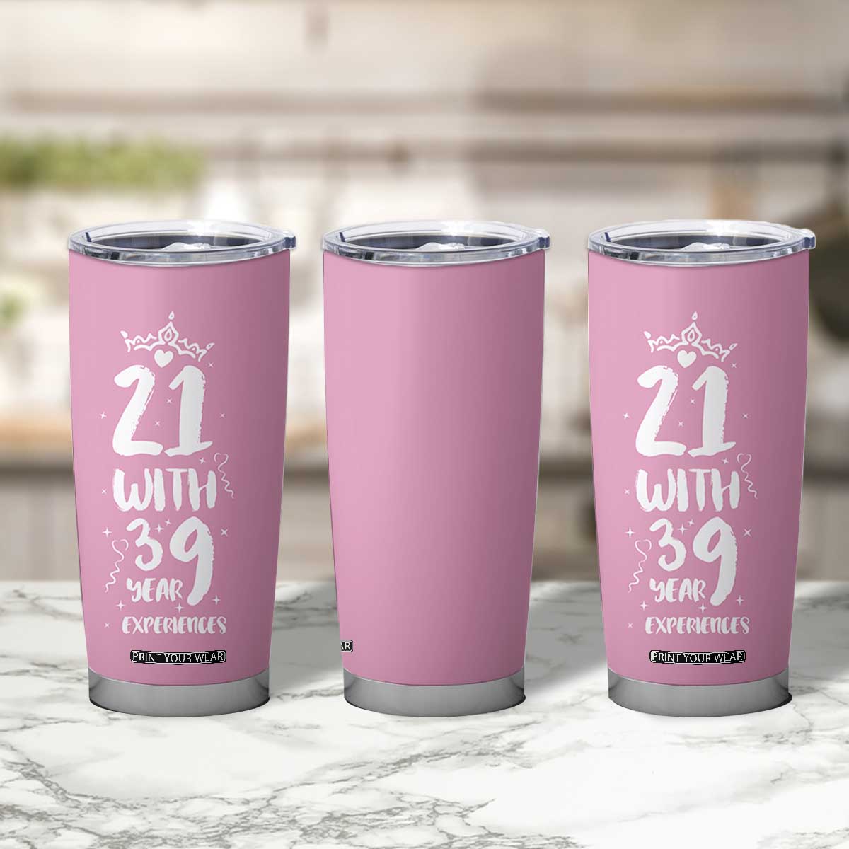 60th Birthday Gifts For Women Tumbler Cup 21 With 39 Years Experience Funny 60 Year Olds TB10 Print Your Wear