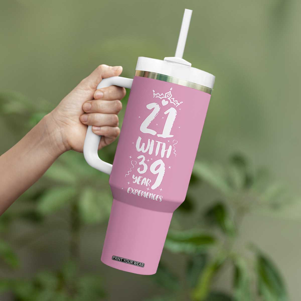 60th Birthday Gifts For Women Tumbler With Handle 21 With 39 Years Experience Funny 60 Year Olds TB10 Print Your Wear