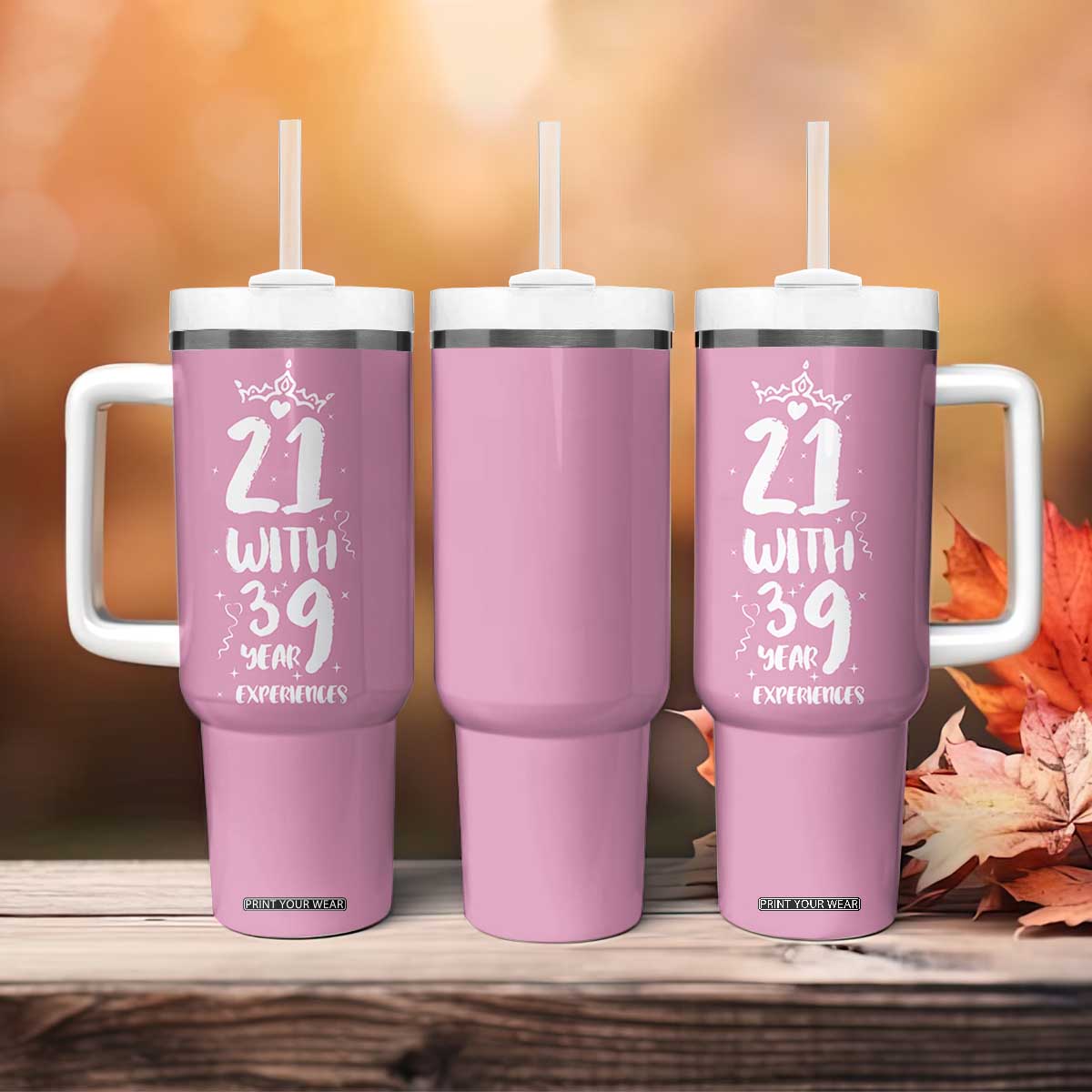 60th Birthday Gifts For Women Tumbler With Handle 21 With 39 Years Experience Funny 60 Year Olds TB10 Print Your Wear