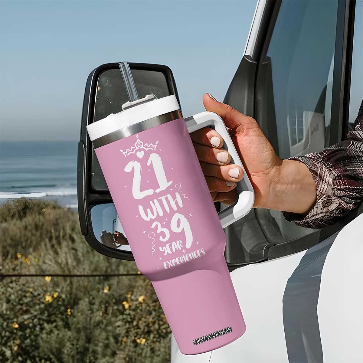 60th Birthday Gifts For Women Tumbler With Handle 21 With 39 Years Experience Funny 60 Year Olds TB10 Print Your Wear