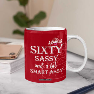 60th Birthday Gifts For Women Coffee Mug Sixty Sassy And A Bit Smart Assy 1966 60 Year Old Birthday TB10 Print Your Wear